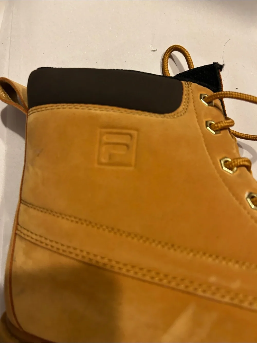 Fila Men's Wheat-Color Lace-Up Work Boots